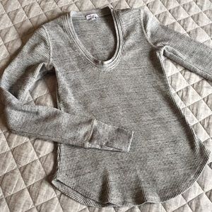 Splendid waffle long sleeved t shirt